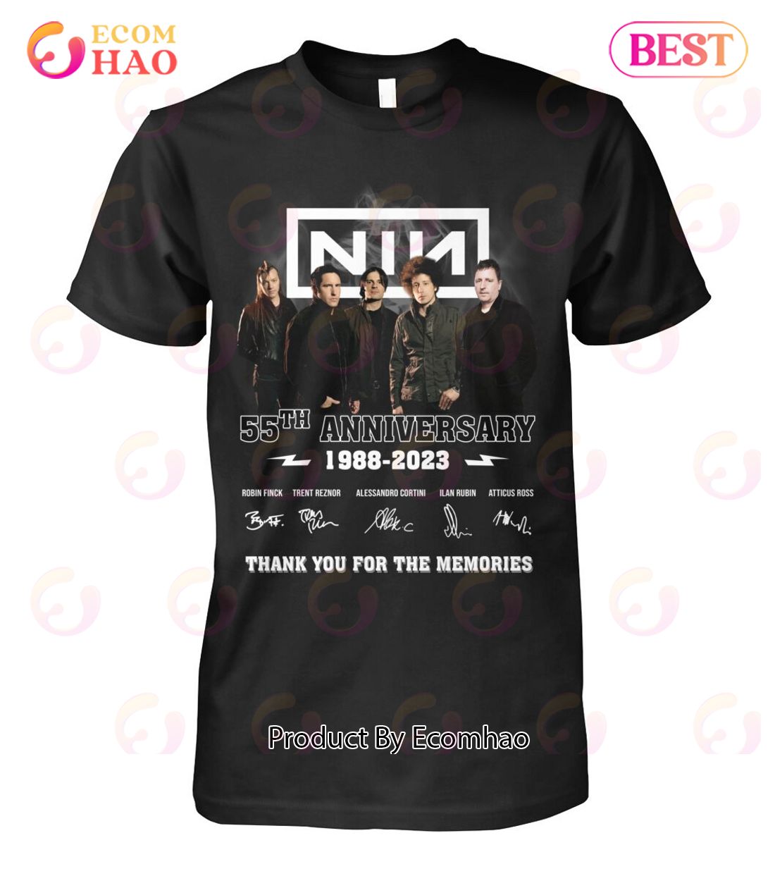 Nine Inch Nails 55th Anniversary 1988 – 2023 Thank You For The Memories T-Shirt