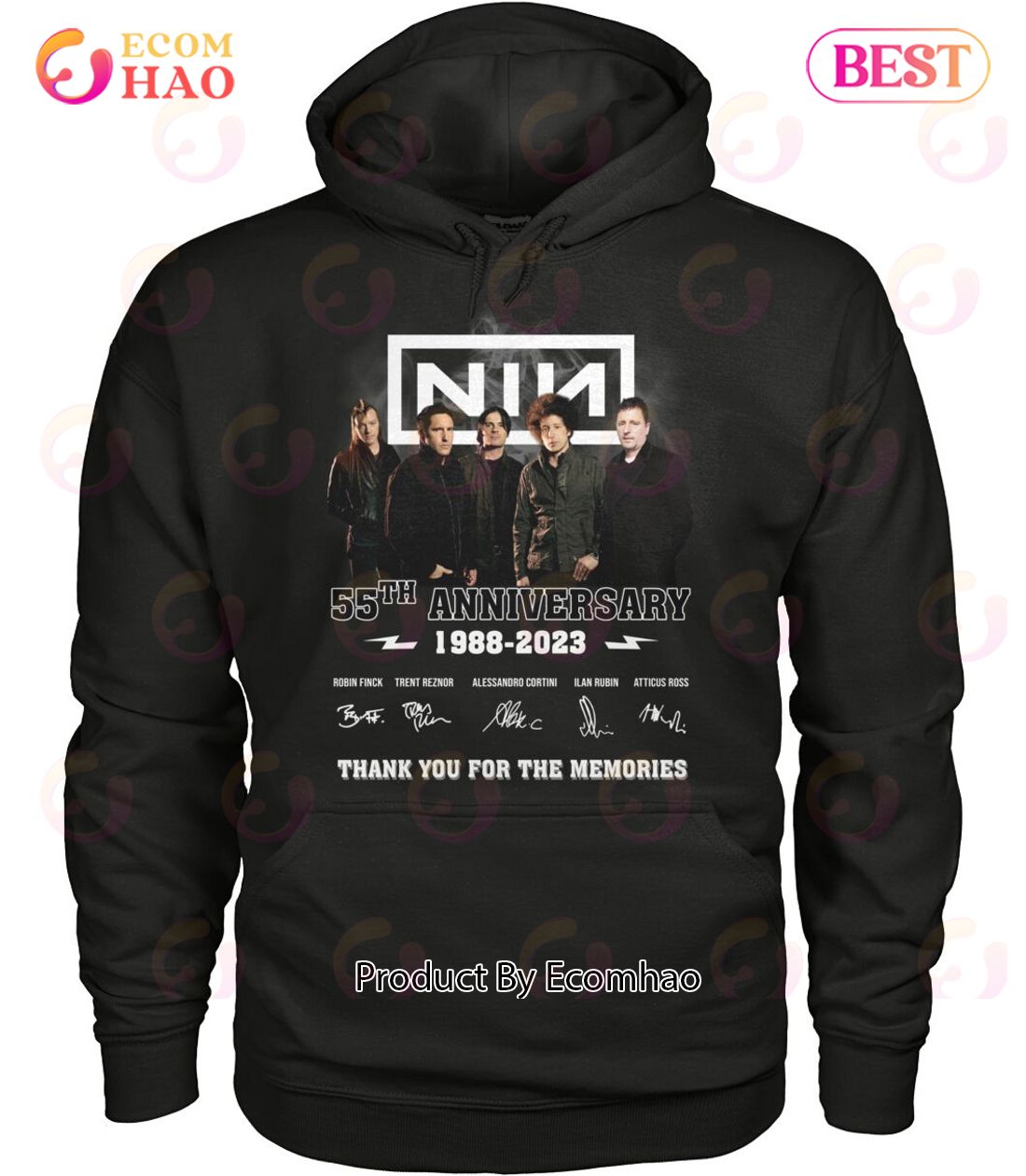 Nine Inch Nails 55th Anniversary 1988 – 2023 Thank You For The Memories T-Shirt