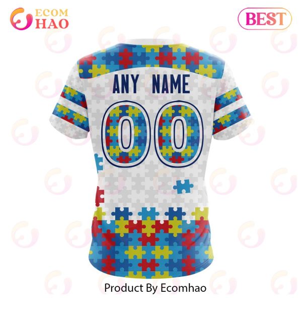NRL Canberra Raiders Autism Awareness Concept Kits 3D Hoodie