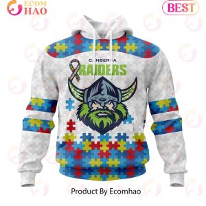 NRL Canberra Raiders Autism Awareness Concept Kits 3D Hoodie