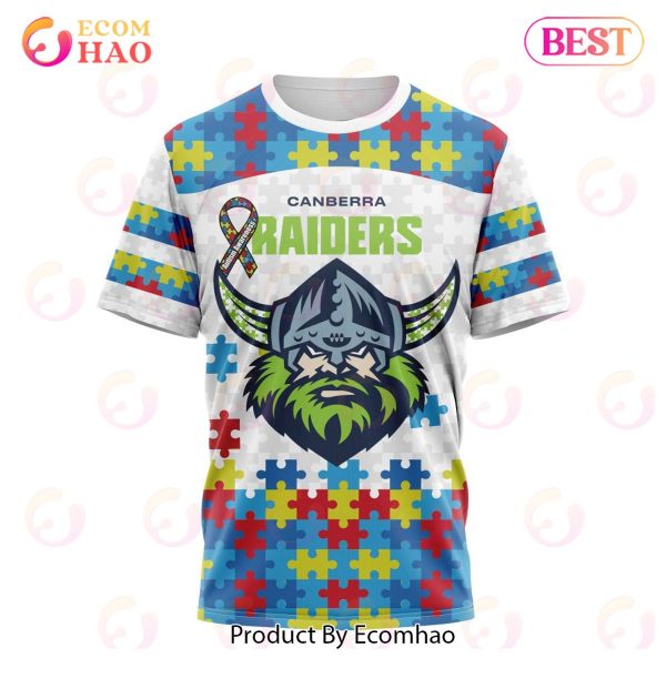 NRL Canberra Raiders Autism Awareness Concept Kits 3D Hoodie