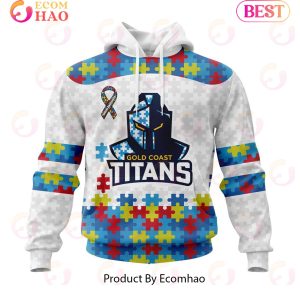 NRL Gold Coast Titans Autism Awareness Concept Kits 3D Hoodie