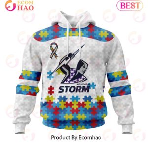 NRL Melbourne Storm Autism Awareness Concept Kits 3D Hoodie