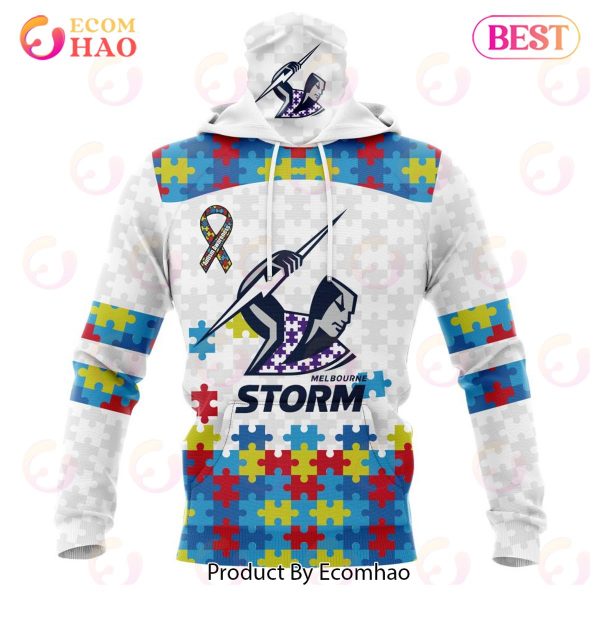NRL Melbourne Storm Autism Awareness Concept Kits 3D Hoodie