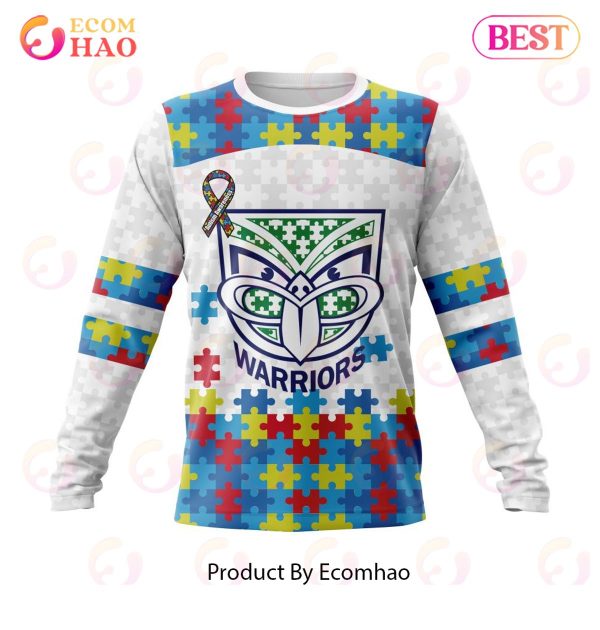 NRL New Zealand Warriors Autism Awareness Concept Kits 3D Hoodie