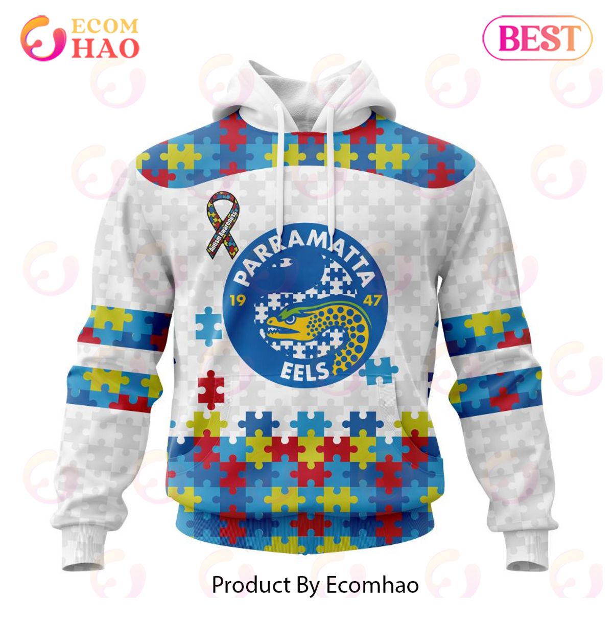 NRL Sydney Roosters Autism Awareness Concept Kits 3D Hoodie