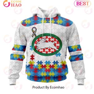 NRL South Sydney Rabbitohs Autism Awareness Concept Kits 3D Hoodie