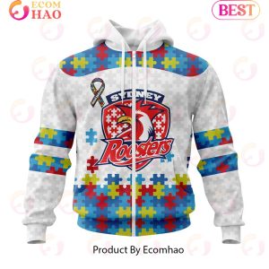 NRL Sydney Roosters Autism Awareness Concept Kits 3D Hoodie