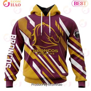 NRL Brisbane Broncos Special MotoCross Concept 3D Hoodie