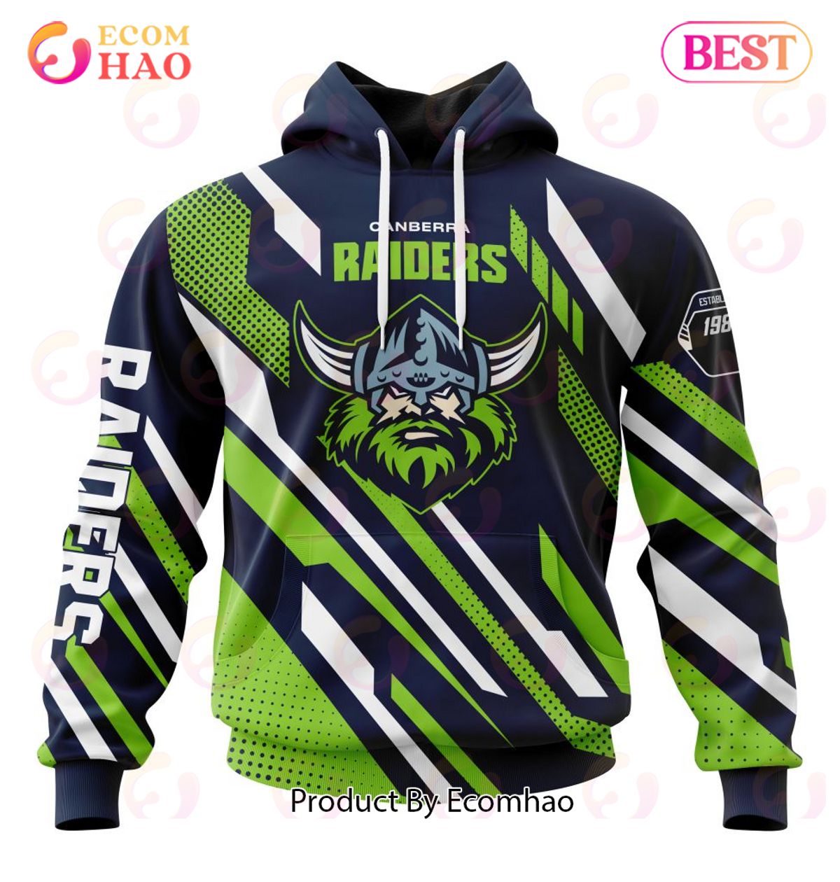 NRL Canberra Raiders Special MotoCross Concept 3D Hoodie