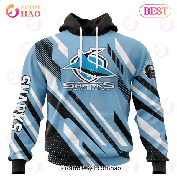 NRL Cronulla-Sutherland Sharks Special MotoCross Concept 3D Hoodie