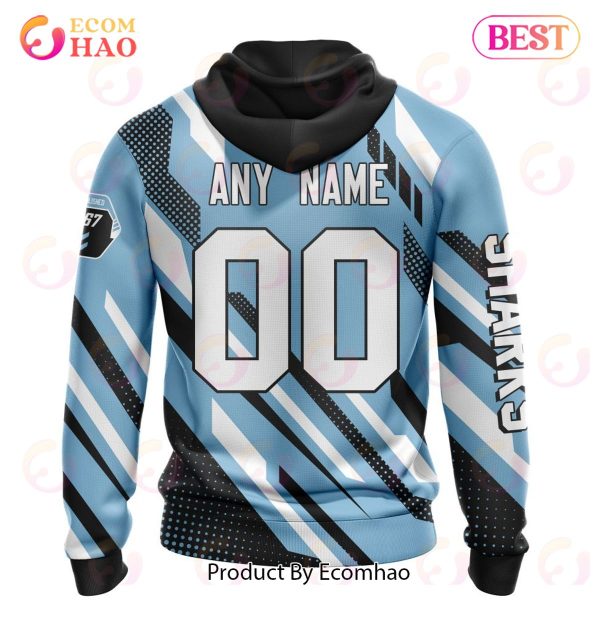 NRL Cronulla-Sutherland Sharks Special MotoCross Concept 3D Hoodie