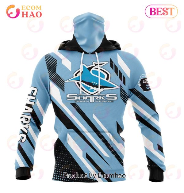 NRL Cronulla-Sutherland Sharks Special MotoCross Concept 3D Hoodie