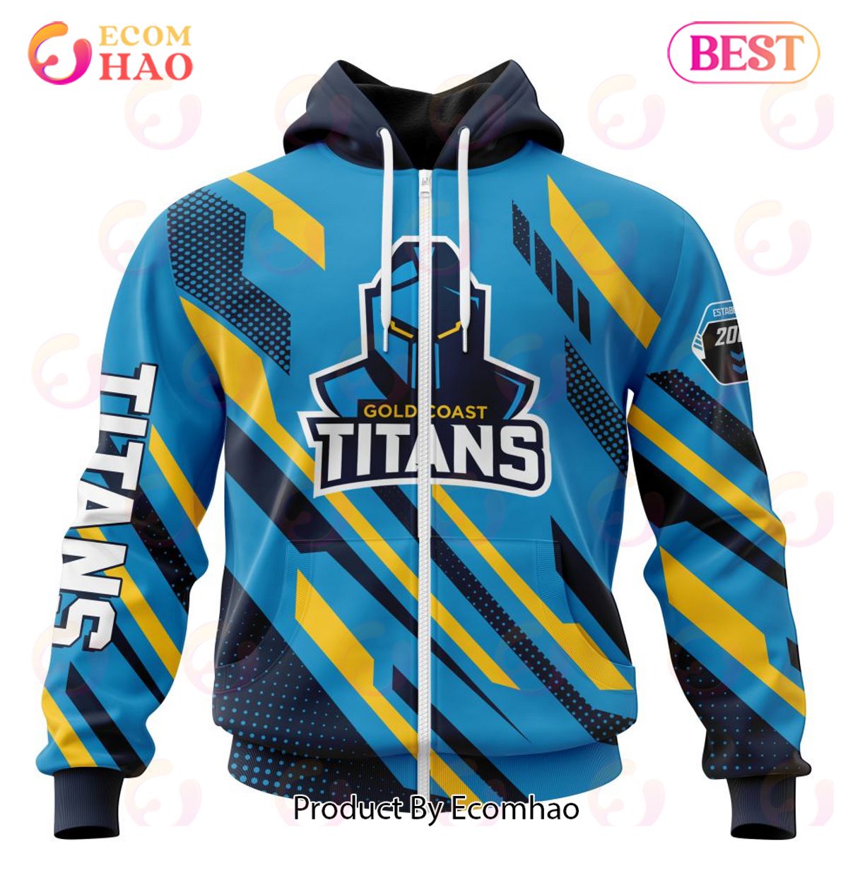 NRL Gold Coast Titans Special MotoCross Concept 3D Hoodie