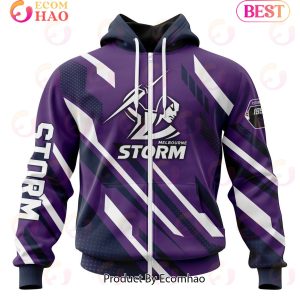 NRL Melbourne Storm Special MotoCross Concept 3D Hoodie