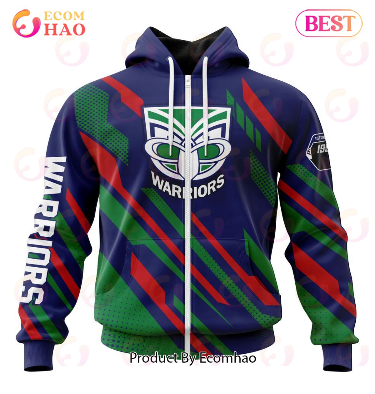 NRL New Zealand Warriors Special MotoCross Concept 3D Hoodie