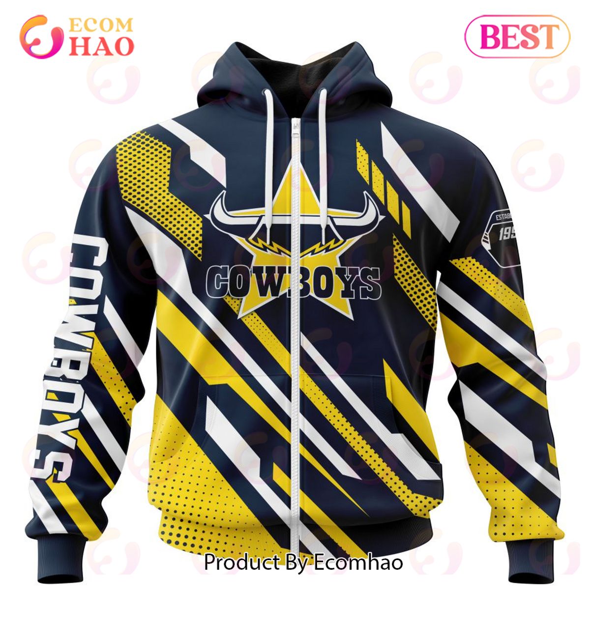 NRL North Queensland Cowboys Special MotoCross Concept 3D Hoodie