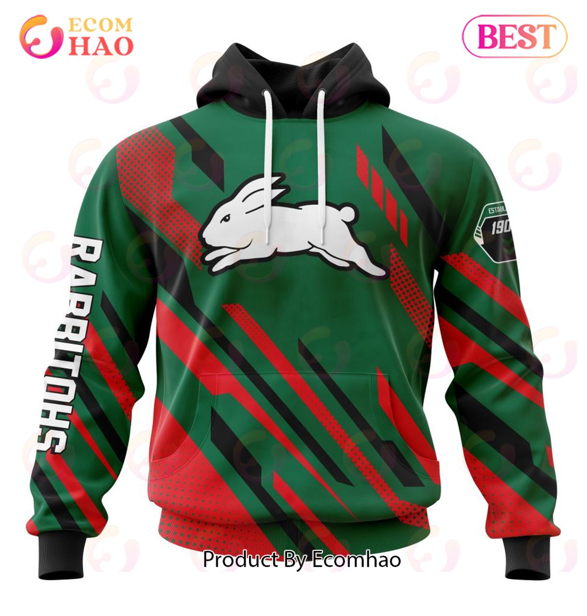 NRL South Sydney Rabbitohs Special MotoCross Concept 3D Hoodie