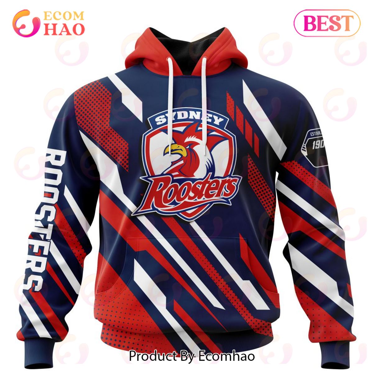 NRL Sydney Roosters Special MotoCross Concept 3D Hoodie