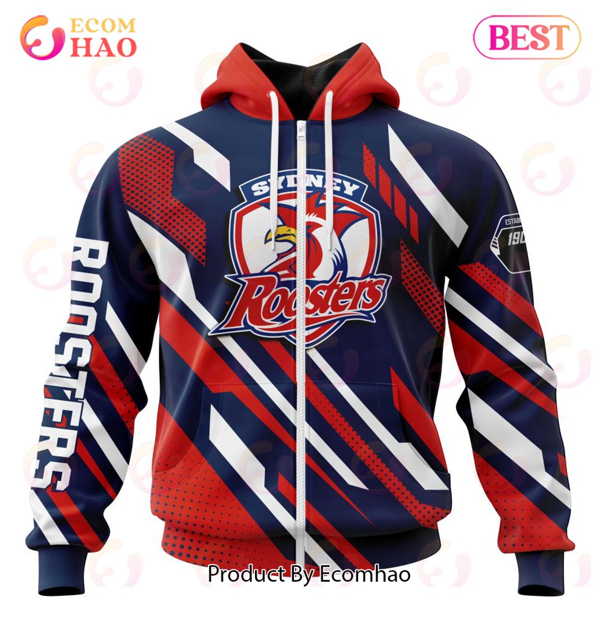 NRL Sydney Roosters Special MotoCross Concept 3D Hoodie