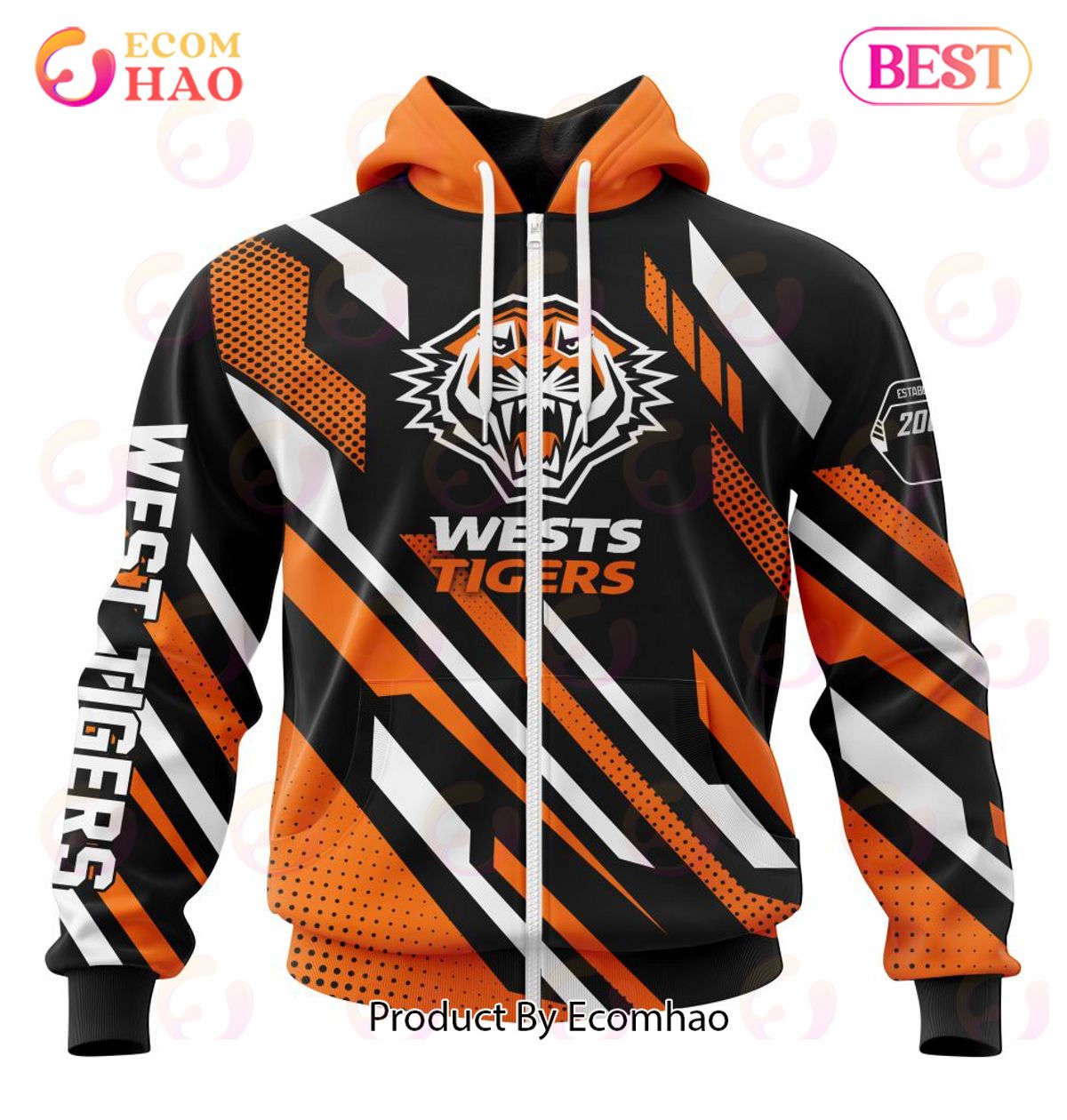 NRL Wests Tigers Special MotoCross Concept 3D Hoodie