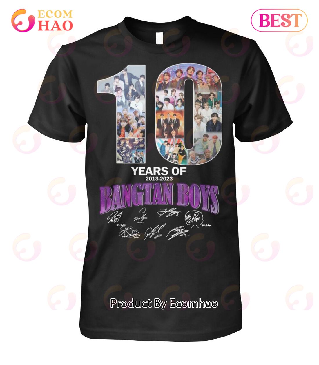 10 Years Of 2013 – 2023 Bangtan Boys Signature T-Shirt