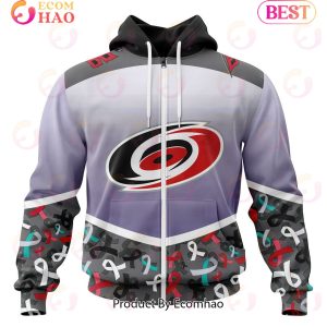 NHL Carolina Hurricanes Specialized Sport Fights Again All Cancer 3D Hoodie