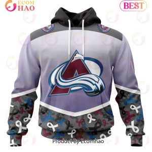 NHL Colorado Avalanche Specialized Sport Fights Again All Cancer 3D Hoodie