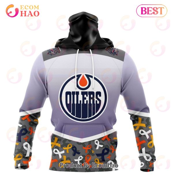 NHL Edmonton Oilers Specialized Sport Fights Again All Cancer 3D Hoodie