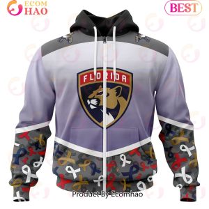 NHL Florida Panthers Specialized Sport Fights Again All Cancer 3D Hoodie