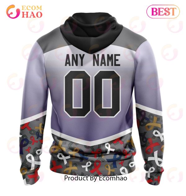 NHL Florida Panthers Specialized Sport Fights Again All Cancer 3D Hoodie