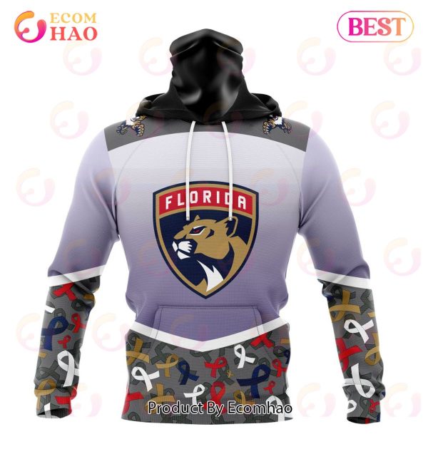 NHL Florida Panthers Specialized Sport Fights Again All Cancer 3D Hoodie