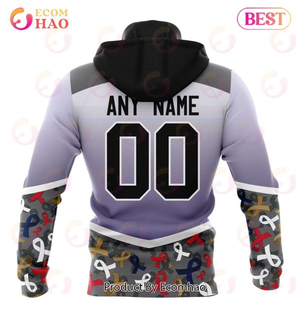 NHL Florida Panthers Specialized Sport Fights Again All Cancer 3D Hoodie