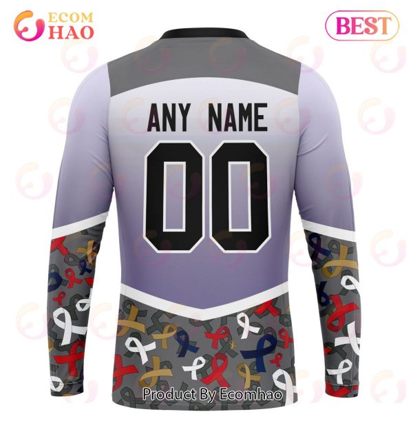 NHL Florida Panthers Specialized Sport Fights Again All Cancer 3D Hoodie