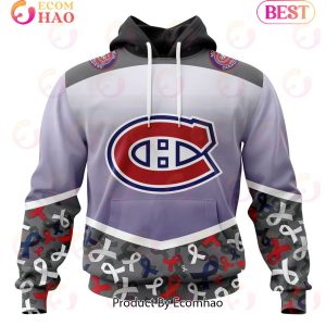 NHL Montreal Canadiens Specialized Sport Fights Again All Cancer 3D Hoodie