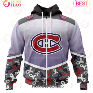 NHL Montreal Canadiens Specialized Sport Fights Again All Cancer 3D Hoodie