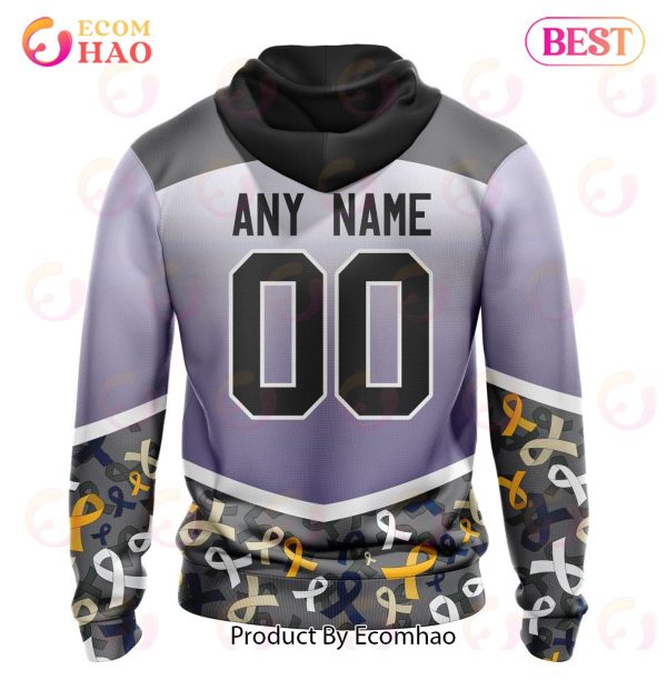 NHL Nashville Predators Specialized Sport Fights Again All Cancer 3D Hoodie