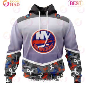 NHL New York Islanders Specialized Sport Fights Again All Cancer 3D Hoodie