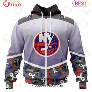 NHL New York Islanders Specialized Sport Fights Again All Cancer 3D Hoodie