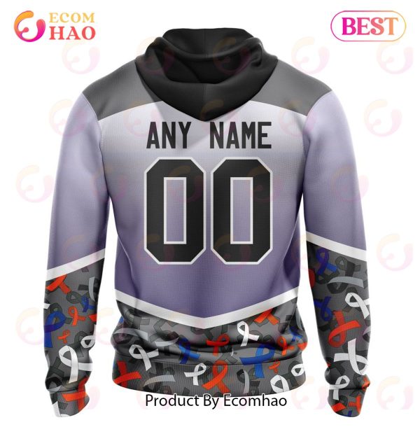 NHL New York Islanders Specialized Sport Fights Again All Cancer 3D Hoodie