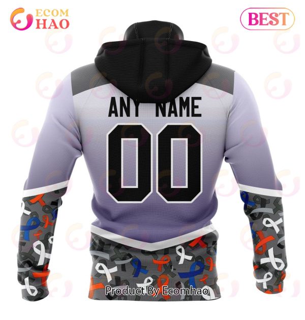 NHL New York Islanders Specialized Sport Fights Again All Cancer 3D Hoodie