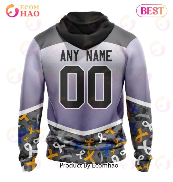 NHL Pittsburgh Penguins Specialized Sport Fights Again All Cancer 3D Hoodie