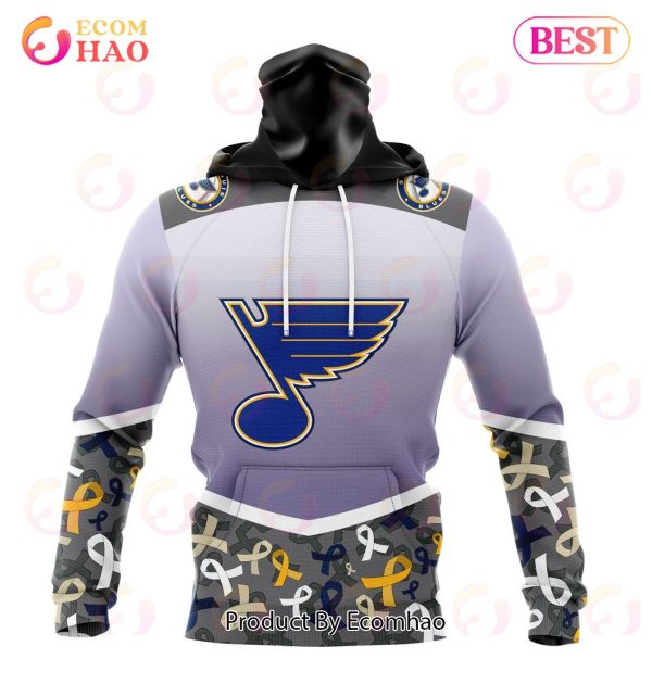 NHL St. Louis Blues Specialized Sport Fights Again All Cancer 3D Hoodie