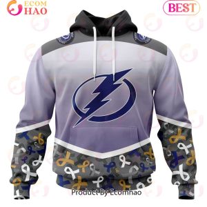 NHL Tampa Bay Lightning Specialized Sport Fights Again All Cancer 3D Hoodie