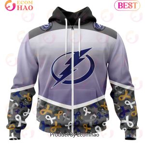 NHL Tampa Bay Lightning Specialized Sport Fights Again All Cancer 3D Hoodie