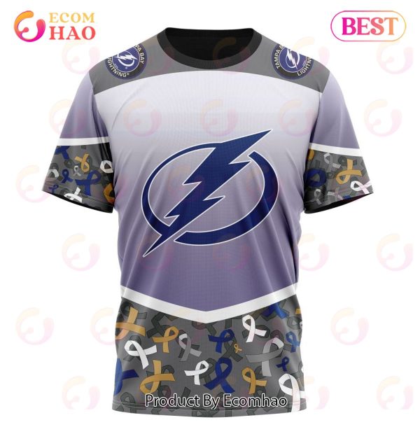 NHL Tampa Bay Lightning Specialized Sport Fights Again All Cancer 3D Hoodie