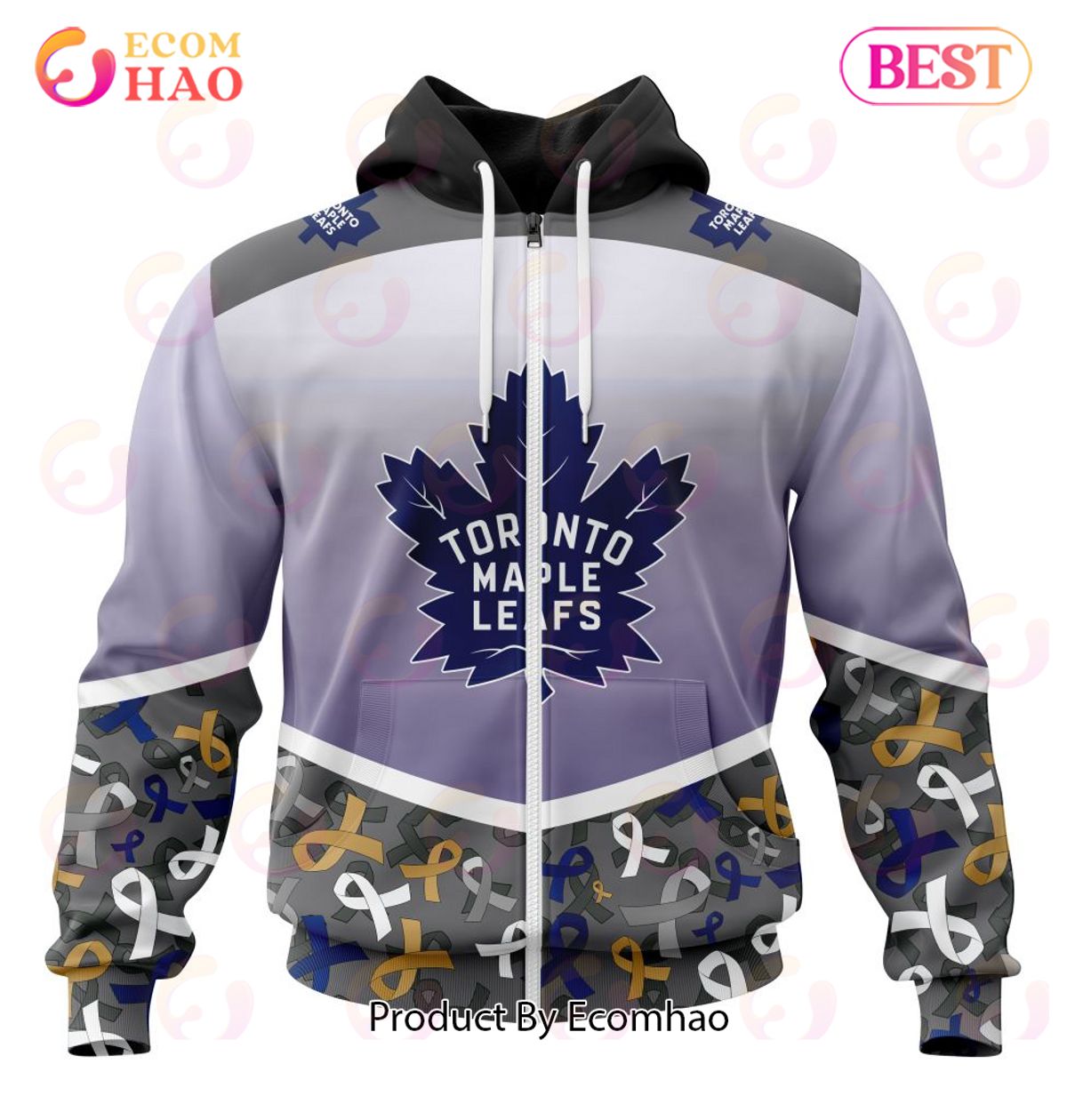 NHL Toronto Maple Leafs Specialized Sport Fights Again All Cancer 3D Hoodie