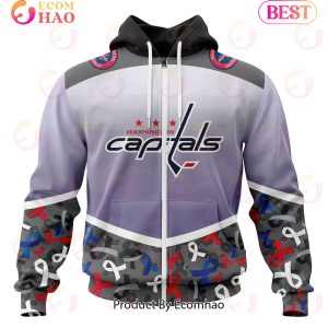 NHL Washington Capitals Specialized Sport Fights Again All Cancer 3D Hoodie