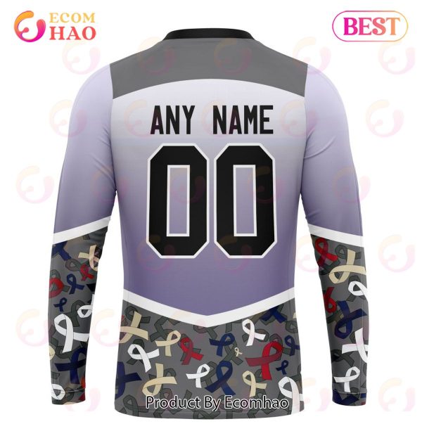 NHL Winnipeg Jets Specialized Sport Fights Again All Cancer 3D Hoodie