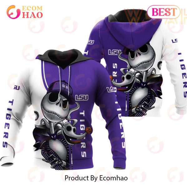 Lsu Tigers Jack Skellington And Zero 3D Hoodie
